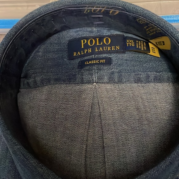 NWT Polo Ralph Lauren Men’s Classic Fit Denim Button Down Long Sleeve Shirt. 2XL - Picture 12 of 12